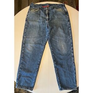 LL Bean Flannel Lined Blue Jeans 40x32 (fits 39x32) Mens Straight Leg Pants